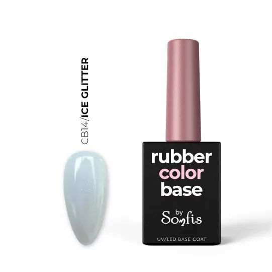 Rubber Color Base Ice Glitter by Somfis 15ml (CB14)