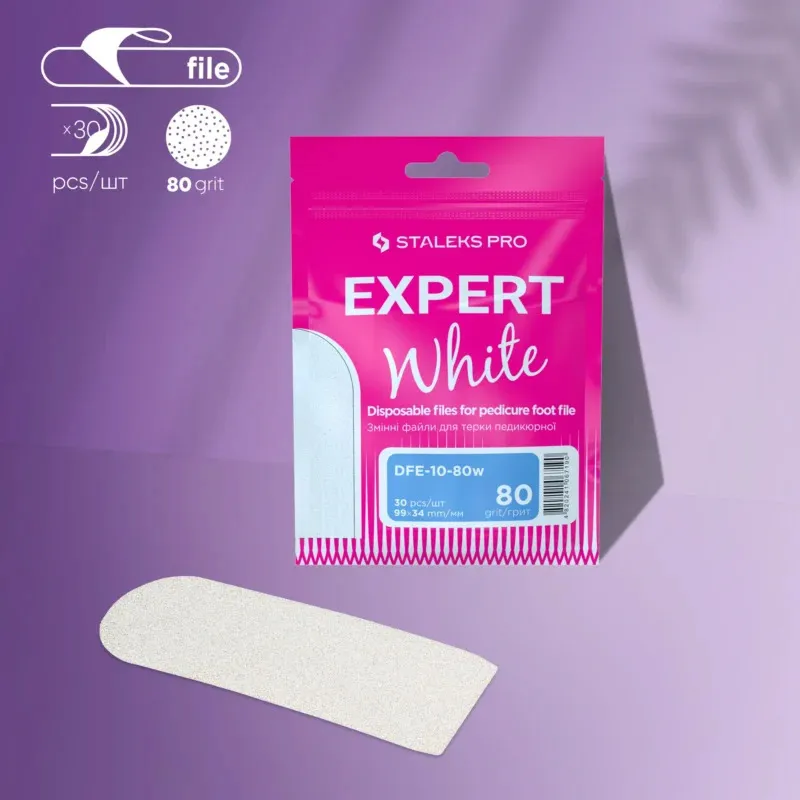 Zamjenske bijele turpije Expert White za metalnu bazu turpije za stopala MBE-10