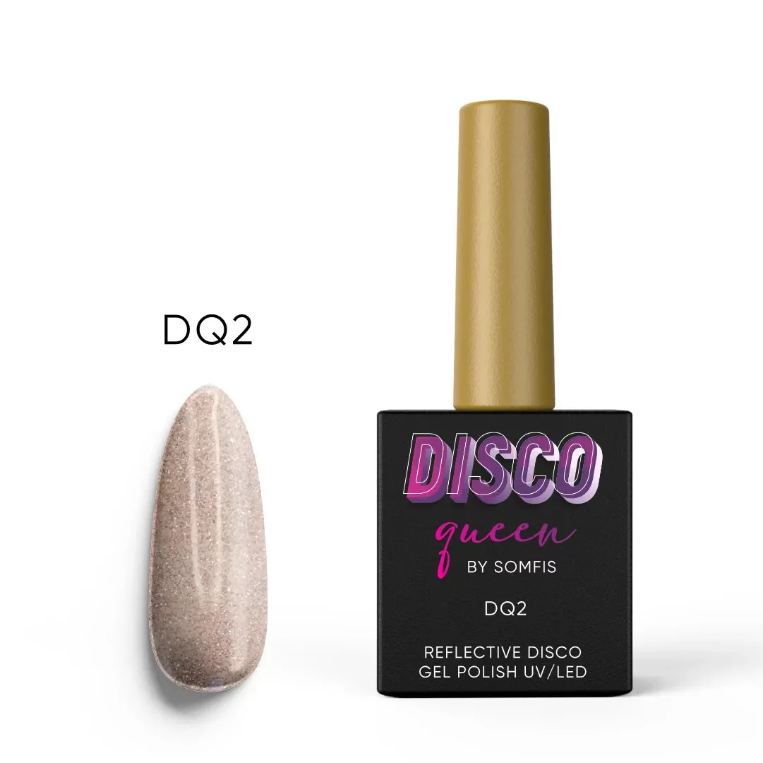 Trajni lak champagne glitter varnish Somfis DQ2 in 9ml