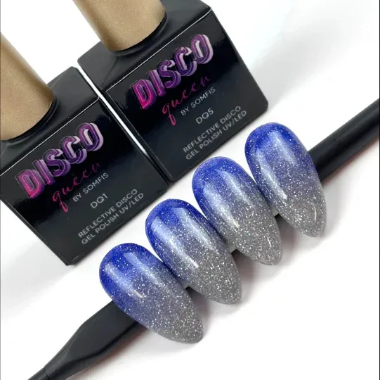 Trajni lak silver glitter varnish Somfis DQ1 in 9ml - picture 3