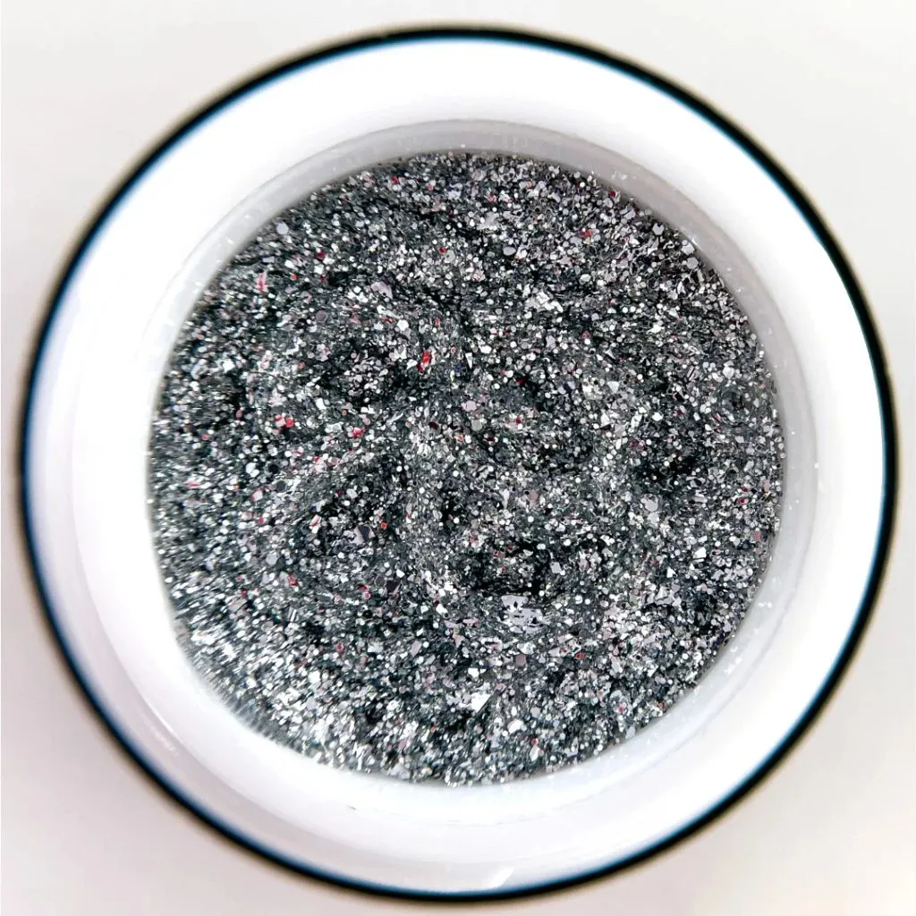 Trajni lak Somfis Glam ON GL10 srebrni glitter 5ml u teglici - picture 3