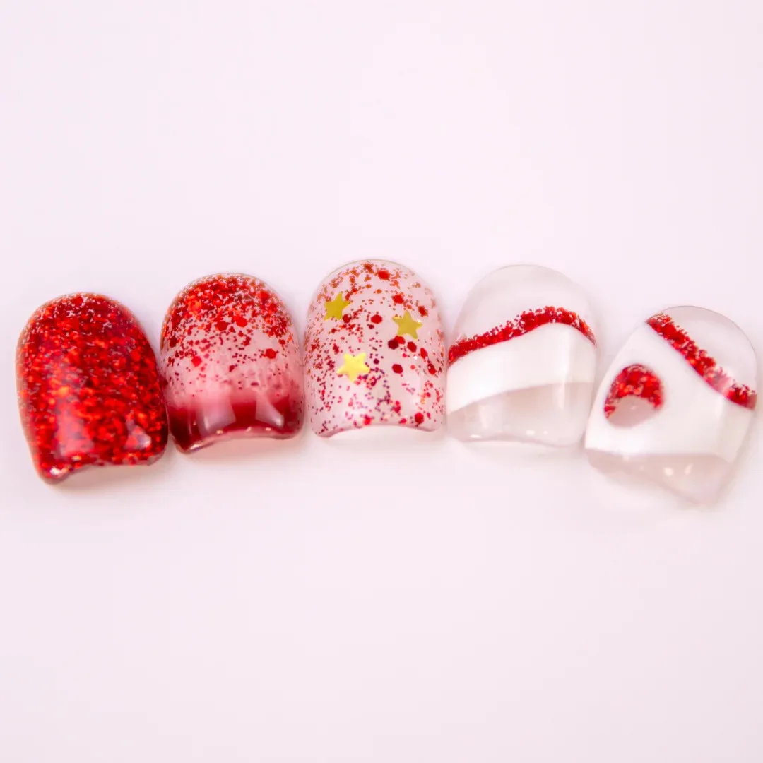 Trajni lak Somfis Glam ON GL04 s crvenim glitterom 9ml - picture 4
